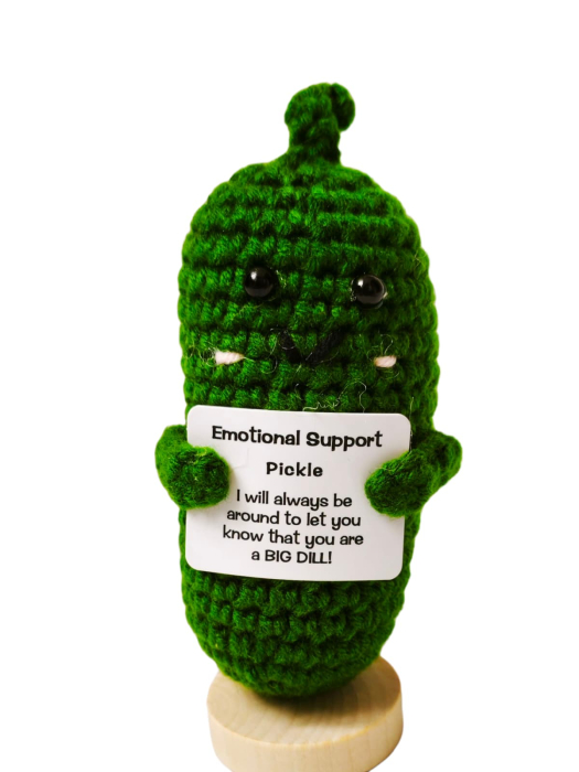 Figurina crosetata Castravete murat amuzant, cu mesaj pozitiv [1]