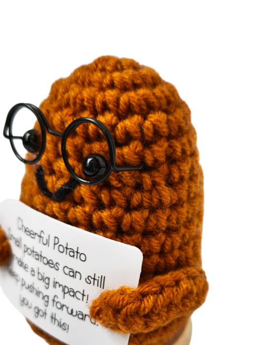 Figurina crosetata Cartof amuzant, cu mesaj pozitiv - Copie [2]