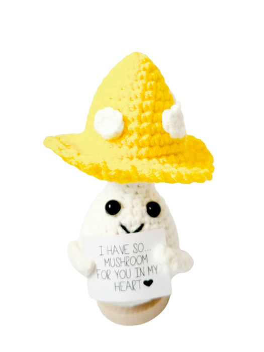 Figurina crosetata Ciuperca amuzanta, cu mesaj pozitiv [1]