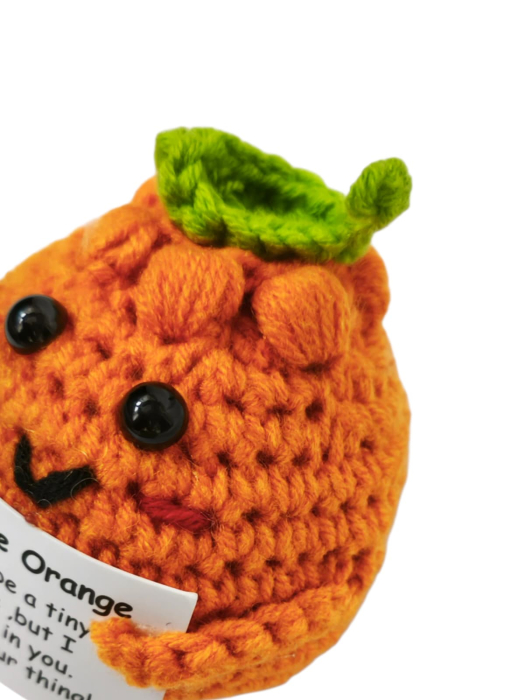 Figurina crosetata Portocala amuzanta, cu mesaj pozitiv [2]