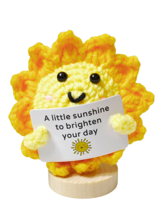 Figurina crosetata Soare amuzant, cu mesaj pozitiv [1]