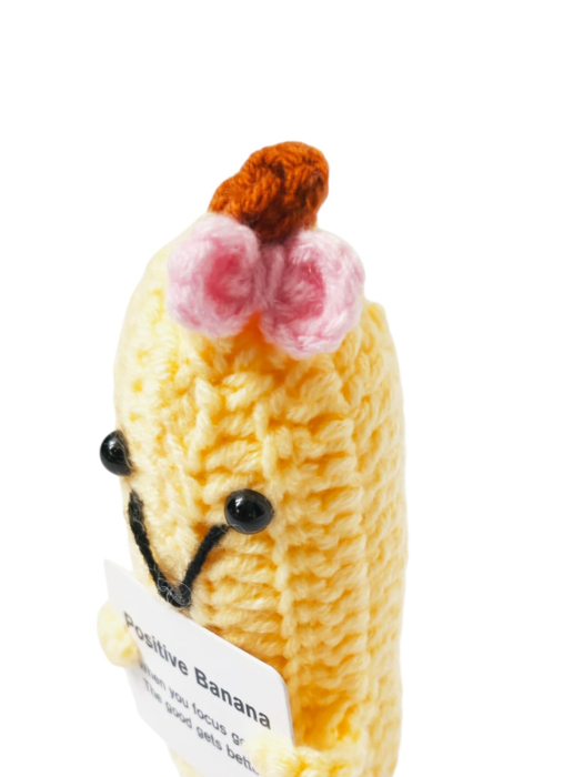 Figurina crosetata Banana amuzanta, cu mesaj pozitiv [2]