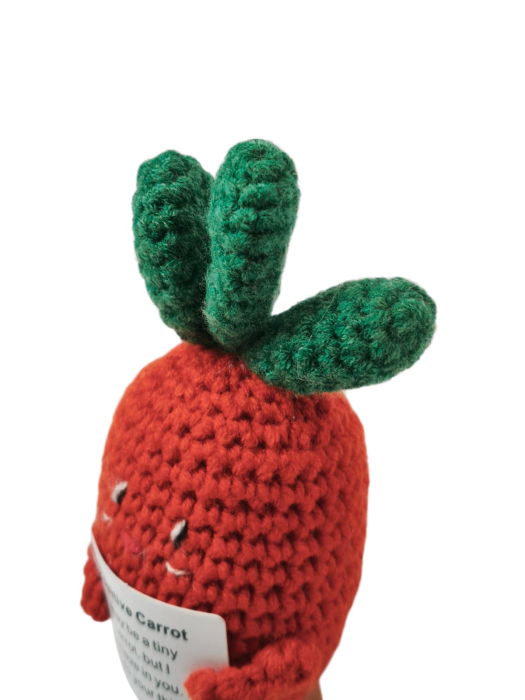 Figurina crosetata Morcov 1 amuzant, cu mesaj pozitiv [2]