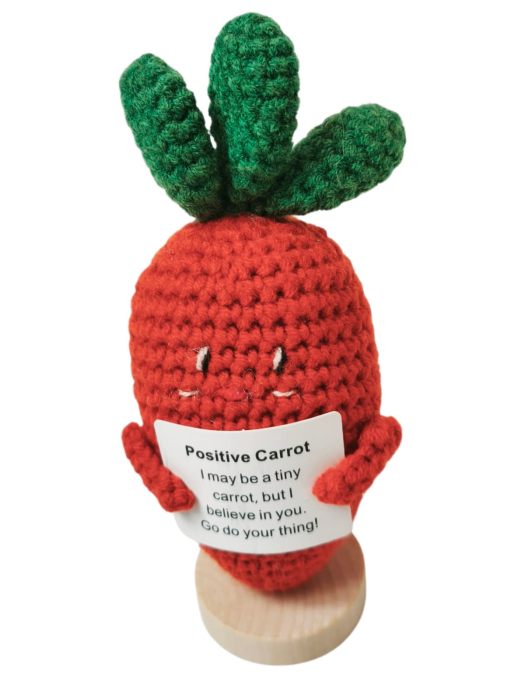 Figurina crosetata Morcov 1 amuzant, cu mesaj pozitiv [1]