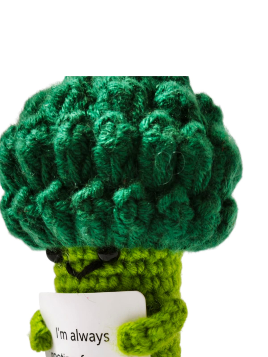 Figurina crosetata Brocoli amuzant, cu mesaj pozitiv [2]