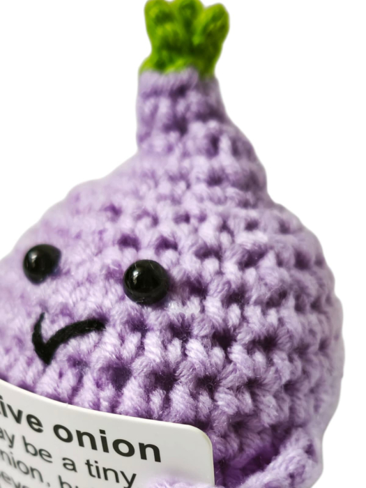 Figurina crosetata Ceapa amuzanta, cu mesaj pozitiv [2]