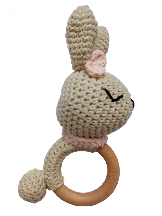 Jucarie dentitie crosetata Iepure fetita cu codita [1]