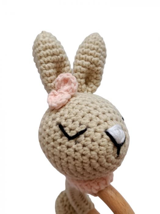 Jucarie dentitie crosetata Iepure fetita cu codita [2]