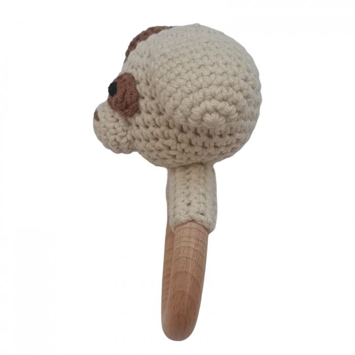 Set cadou Jucarie crosetata Catel + jucarie dentitie crosetata Catel + muselina mustar [8]