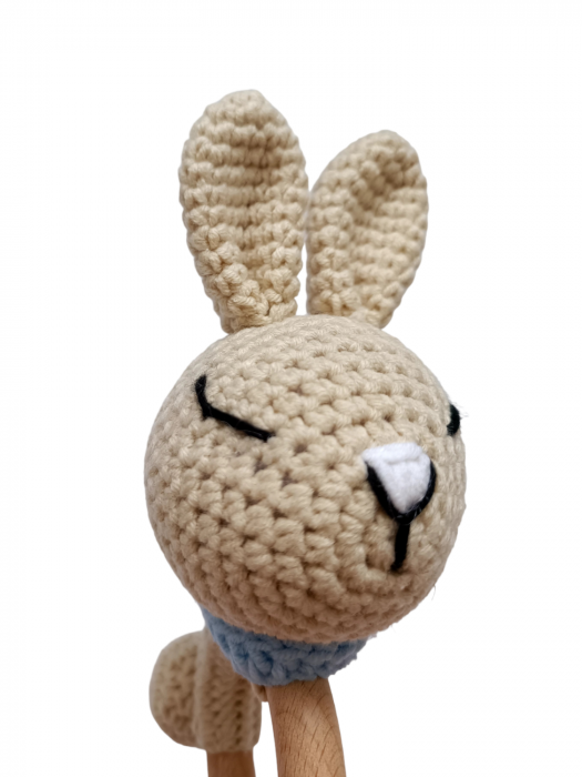 Set cadou jucarie crosetata Leu + jucarie dentitie crosetata Leu + muselina verde [3]