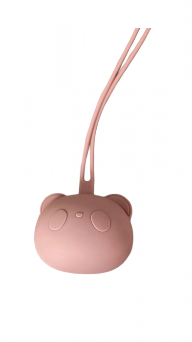 Set cadou - Babetica alb cu flori - suport silicon suzeta [2]