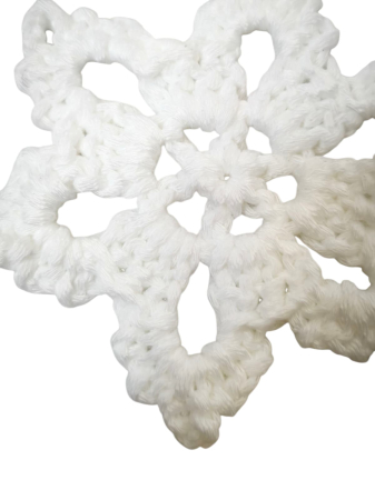 Colectie Craciun - Decoratiune brad crosetata - fulg de nea