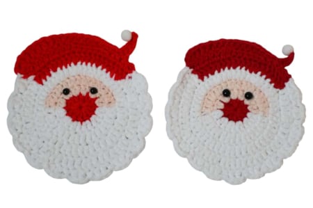 Colectie Craciun - Suport cana crosetat Mos Craciun