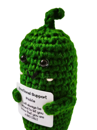 Figurina crosetata Castravete murat amuzant, cu mesaj pozitiv [1]