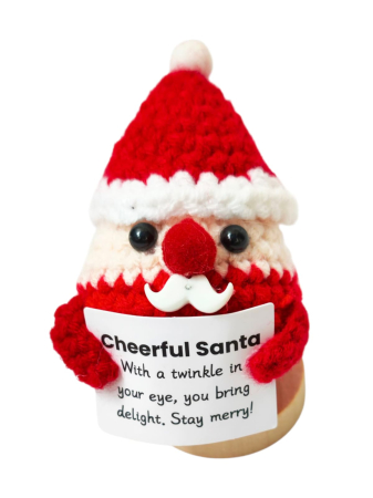 Colectie Craciun - Figurina crosetata „Cheerful Santa"