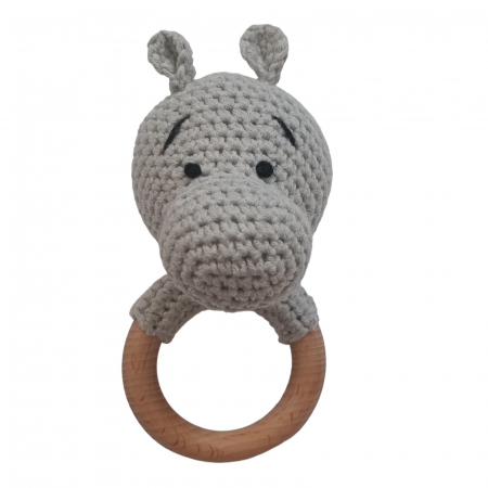 Jucarii crosetate - Jucarie dentitie crosetata Hipopotam