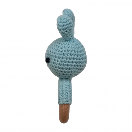 Jucarie dentitie iepure albastru crosetat [2]