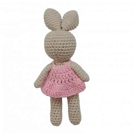 Iepure crosetat cu rochita roz [2]