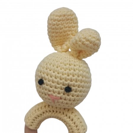 Jucarie dentitie crosetata Iepure galben [1]