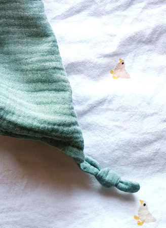 Set cadou Jucarie material textil Raton + muselina verde [2]