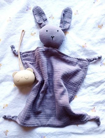 Jucarii doudou - Set cadou Jucarie material textil Raton + muselina verde