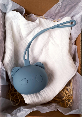 Seturi cadou - Set cadou - Babetica alb - suport silicon suzeta