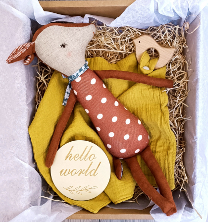 Seturi cadou - Set cadou Jucarie material textil Raton + muselina verde