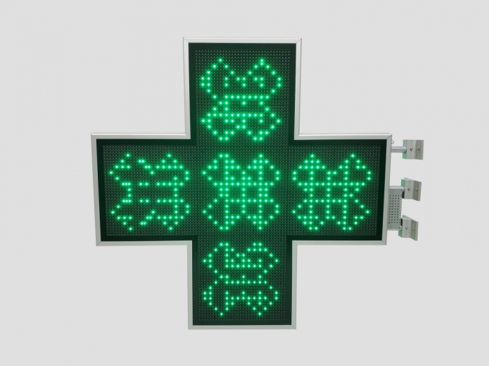 Cruce farmacie cu LED-uri 1050mm x 1050mm PROGRAMABIL, LED-uri VERZI [13]