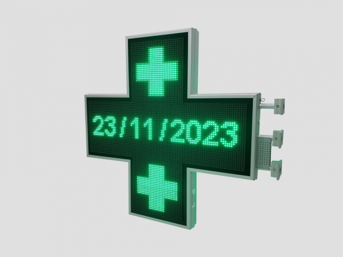 Cruce farmacie cu LED-uri 1050mm x 1050mm PROGRAMABIL, LED-uri VERZI [22]
