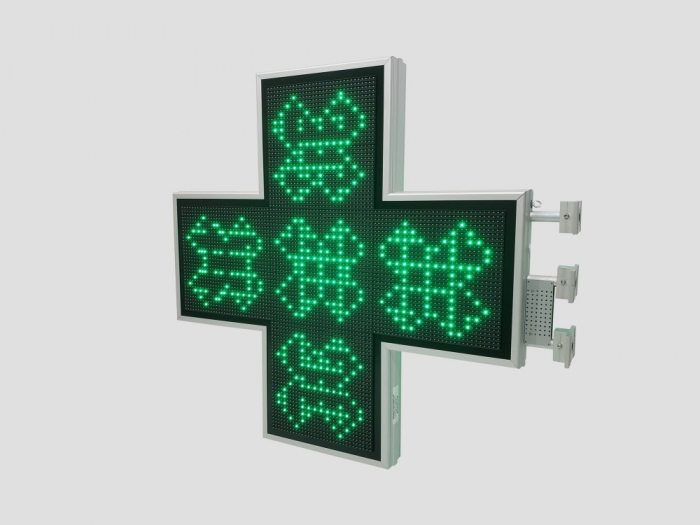 Cruce farmacie cu LED-uri 1050mm x 1050mm PROGRAMABIL, LED-uri VERZI [21]