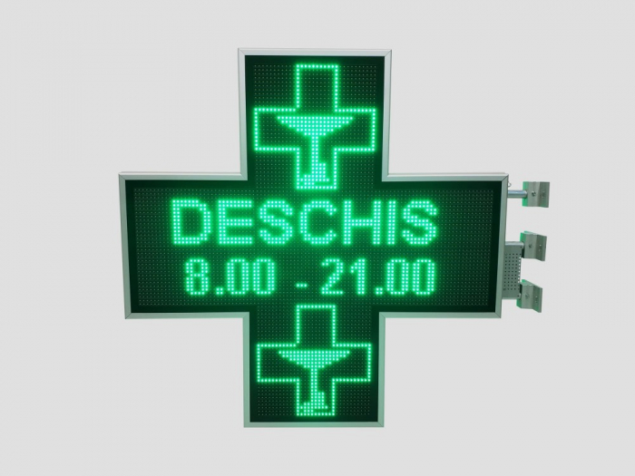 Cruce farmacie cu LED-uri 1050mm x 1050mm PROGRAMABIL, LED-uri VERZI [15]