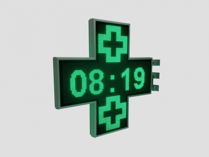 Cruce farmacie cu LED-uri 1050mm x 1050mm PROGRAMABIL, LED-uri VERZI [4]