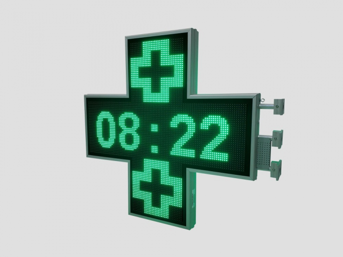 Cruce farmacie cu LED-uri 1050mm x 1050mm PROGRAMABIL, LED-uri VERZI [19]