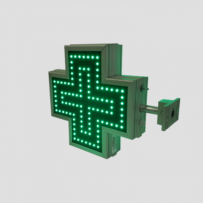 Cruce farmacie cu LED-uri model ANIMAT 400mm x 400mm leduri verzi [3]