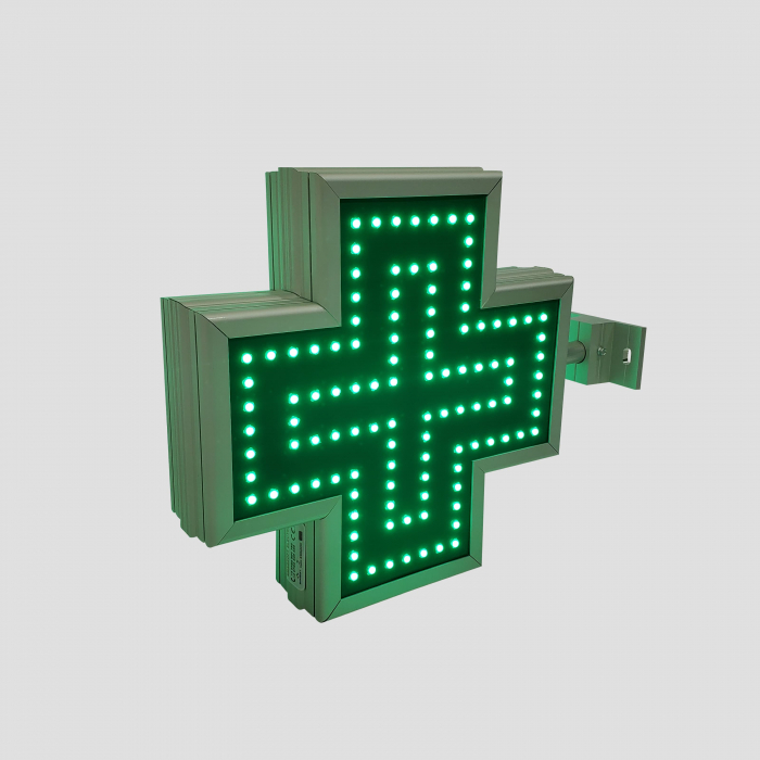Cruce farmacie cu LED-uri model ANIMAT 400mm x 400mm leduri verzi [2]