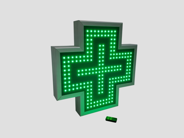 Cruce farmacie cu LED-uri model ANIMAT 500mm x 500mm VITRINA [1]