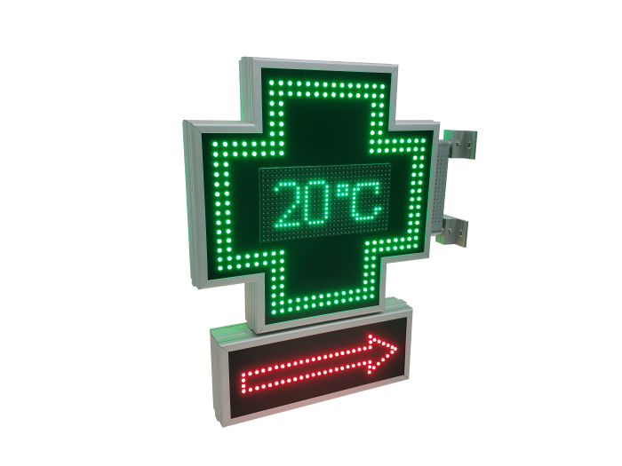 Cruce farmacie cu LED-uri model ODT+M 600mm x 600m cu afisaj SAGEATA [3]