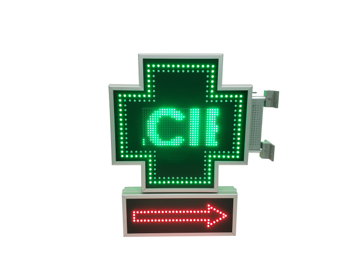 Cruce farmacie cu LED-uri model ODT+M 600mm x 600m cu afisaj SAGEATA [4]