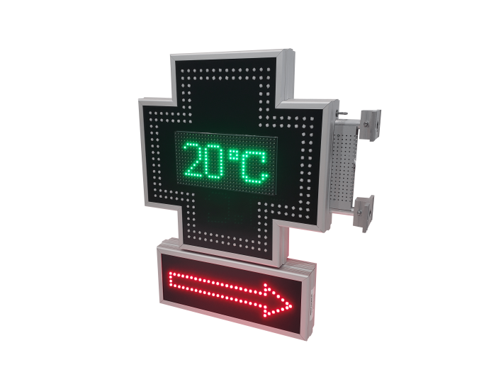 Cruce farmacie cu LED-uri model ODT+M 600mm x 600m cu afisaj SAGEATA [5]