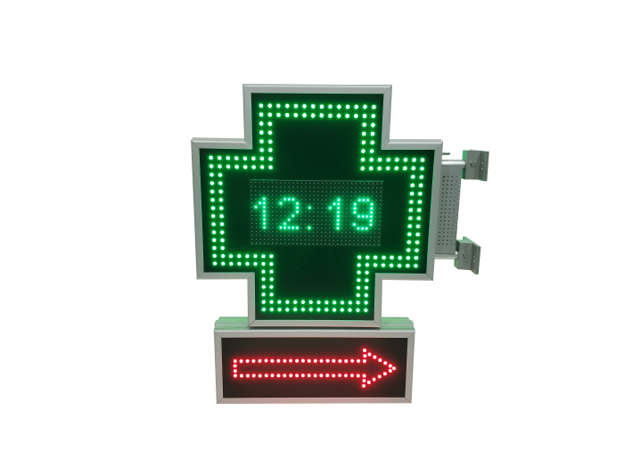 Cruce farmacie cu LED-uri model ODT+M 600mm x 600m cu afisaj SAGEATA [1]