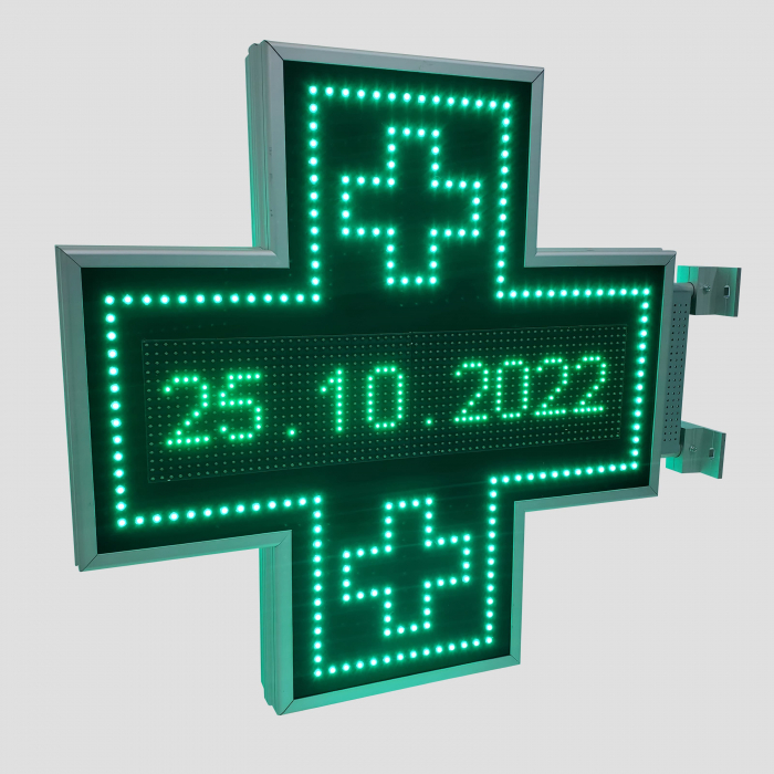 Cruce farmacie cu LED-uri model ODT PROGRAMABIL 800mm x 800mm P10 [6]