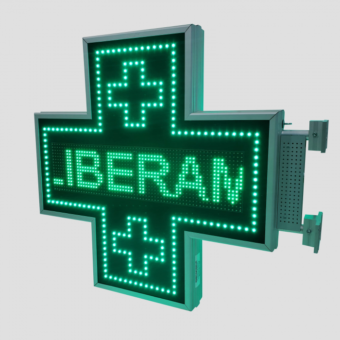 Cruce farmacie cu LED-uri model ODT PROGRAMABIL 800mm x 800mm P10 [2]