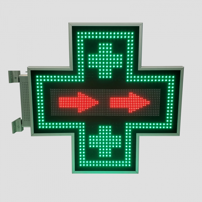 Cruce farmacie cu LED-uri model ODT PROGRAMABIL 900mm x 900mm P10 [3]