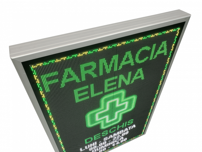 Reclama luminoasa LED 730mm x 1050mm P5 pentru FARMACIE [5]