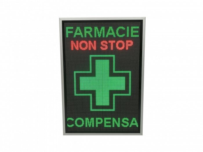 Reclama luminoasa LED 730mm x 1050mm P5 pentru FARMACIE [3]