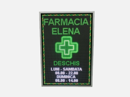 Reclama luminoasa LED 730mm x 1050mm P5 pentru FARMACIE [8]