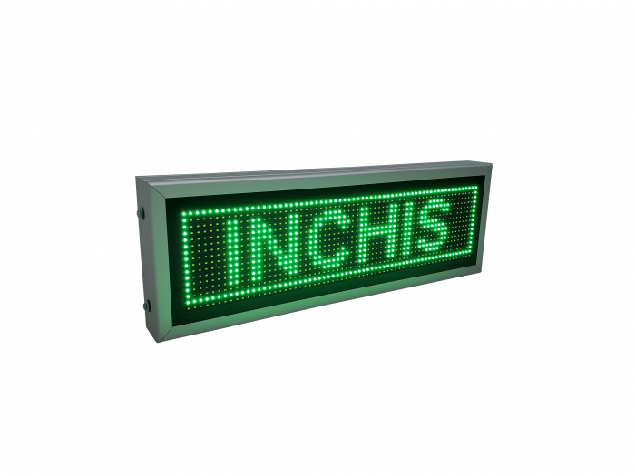 Reclama luminoasa LED INCHIS / DESCHIS 730mm x 250mm leduri model LED-uri verzi [9]