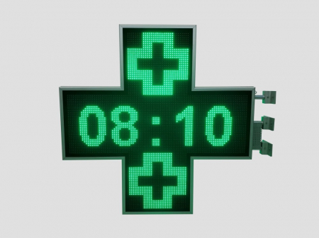 Cruce farmacie cu LED-uri 1050mm x 1050mm PROGRAMABIL, LED-uri VERZI [11]