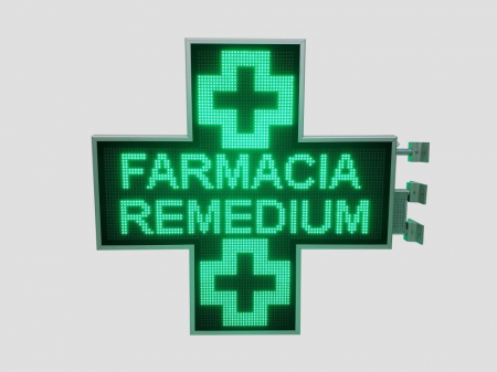 Cruce farmacie cu LED-uri 1050mm x 1050mm PROGRAMABIL, LED-uri VERZI [2]