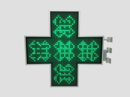 Cruce farmacie cu LED-uri 1050mm x 1050mm PROGRAMABIL, LED-uri VERZI [12]